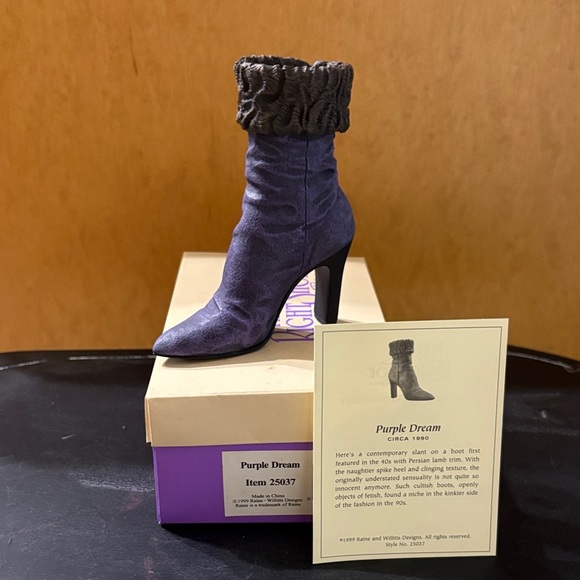Just The Right Shoe Purple Ankle Boots - Picture 2 of 5